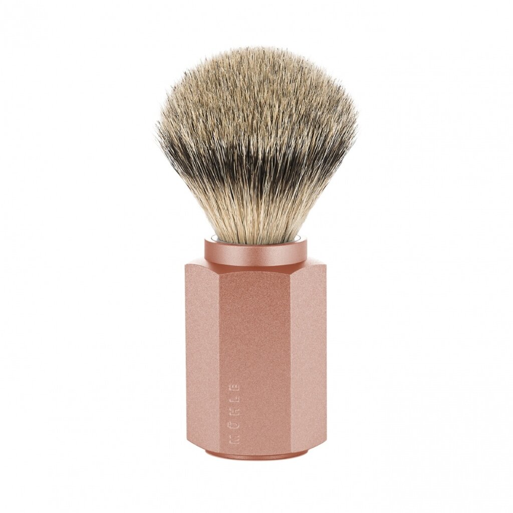 Shaving Brush Hexagon Silvertip Badger Hair Sunrise