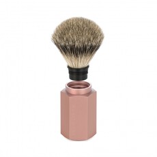 Shaving Brush Hexagon Silvertip Badger Hair Sunrise