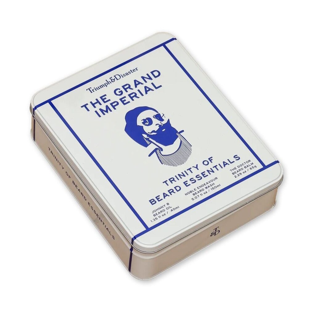 The Grand Imperial – Trinity Of Beard Essentials – Beard Wash 150ml, Beard Oil 40ml & Beard Balm 65g