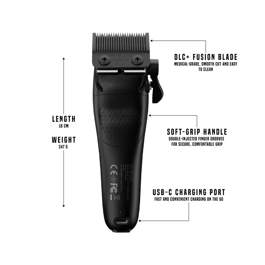 My-Blades Tensor AI Powered Professional Clipper - Black