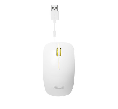 Asus UT300 Mouse USB Type-A Optisch 1000 DPI White Yellow