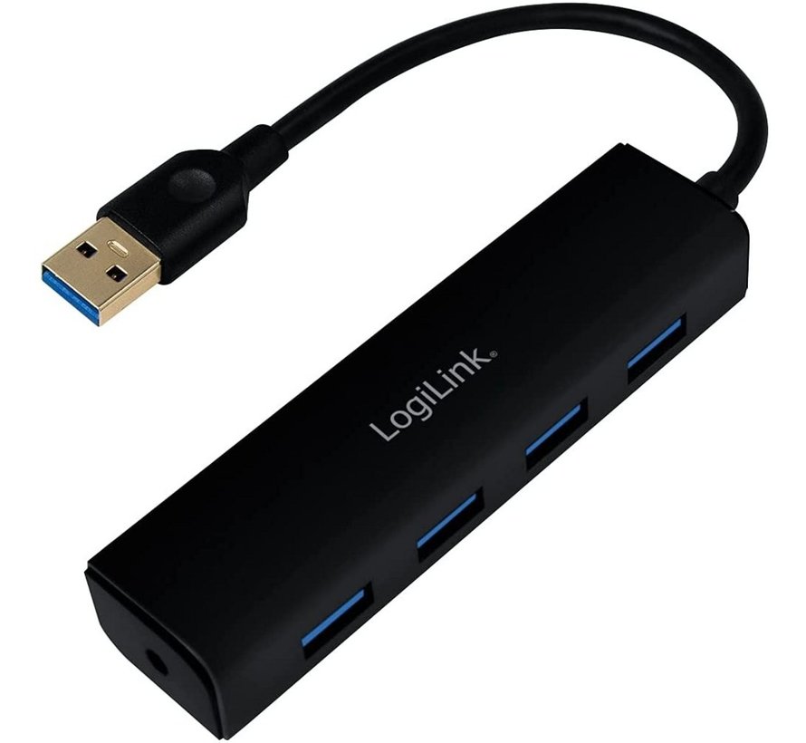 LogiLink UA0295 interface hub USB 3.2 Gen 1 (3.1 Gen 1) Type-A 5000 Mbit/s Zwart