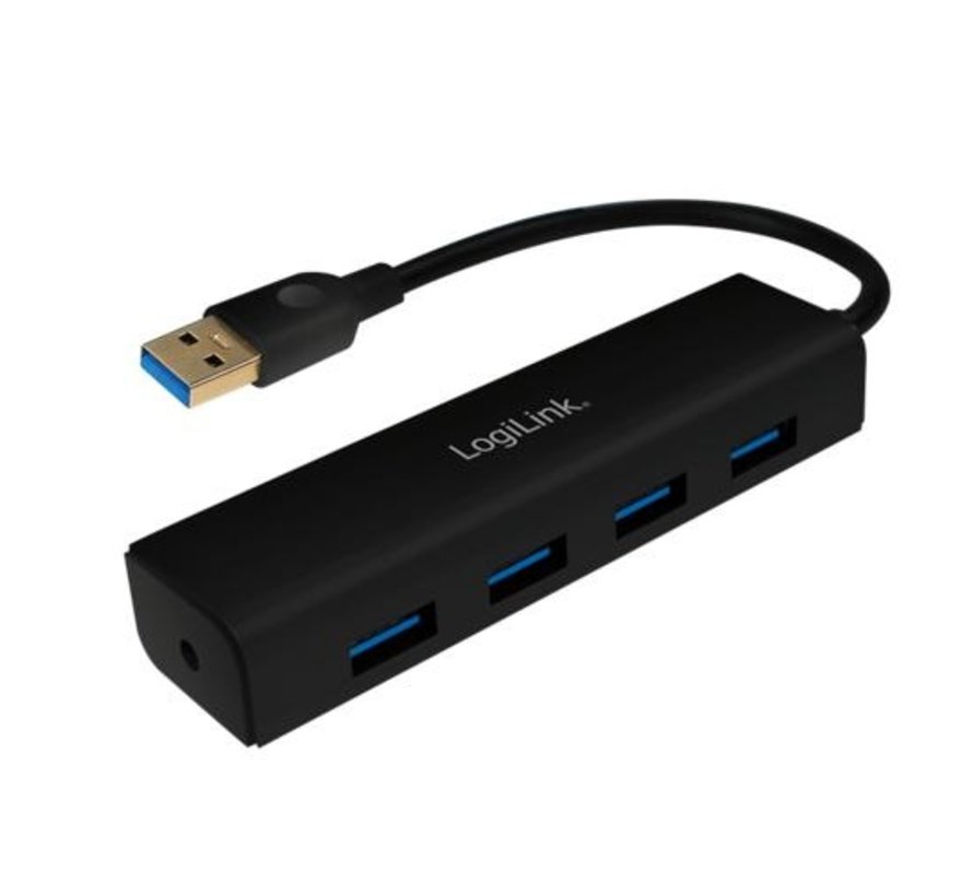 LogiLink UA0295 interface hub USB 3.2 Gen 1 (3.1 Gen 1) Type-A 5000 Mbit/s Zwart