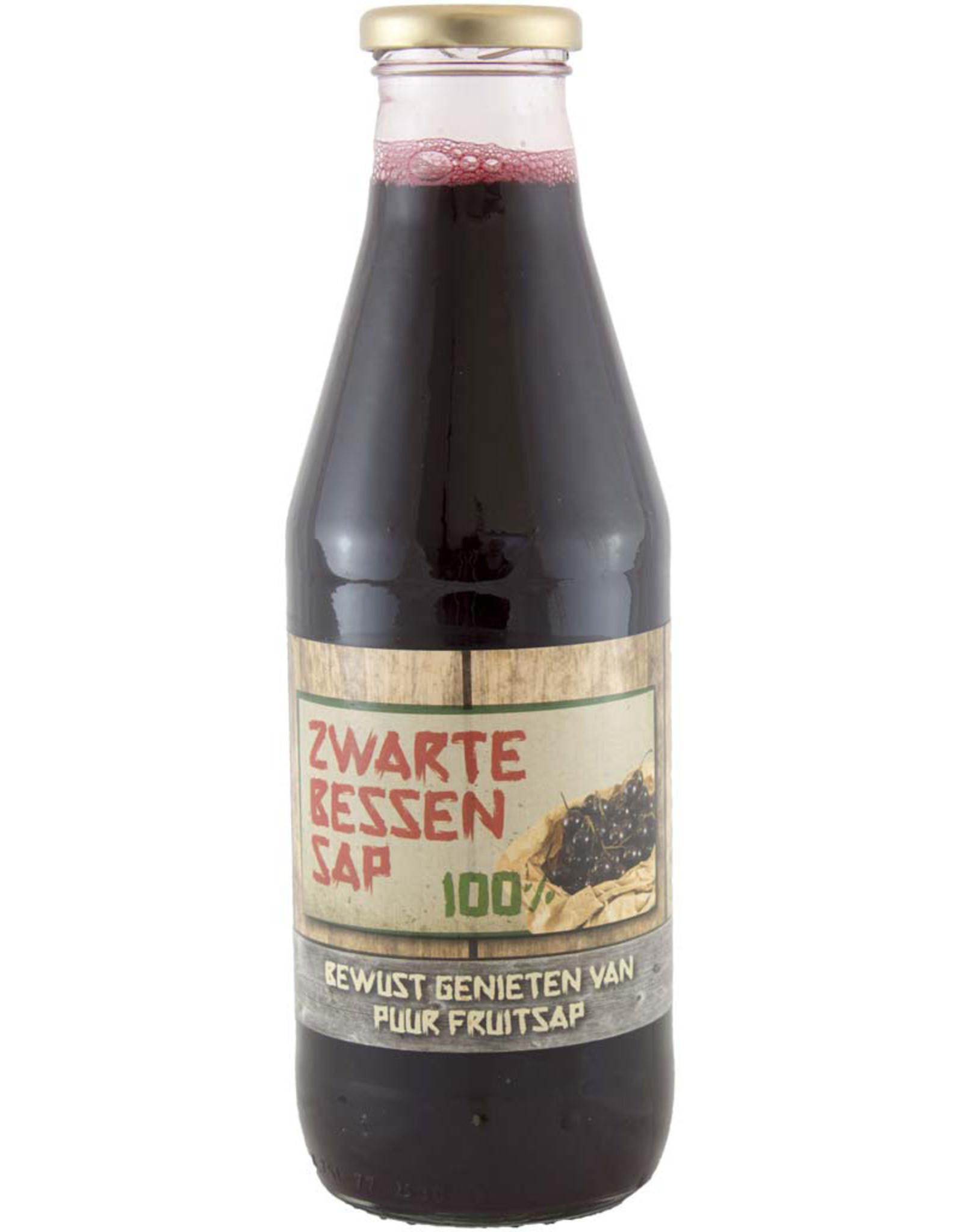 Landwinkel Zwarte bessensap 100% bewust genieten 0,75 ltr