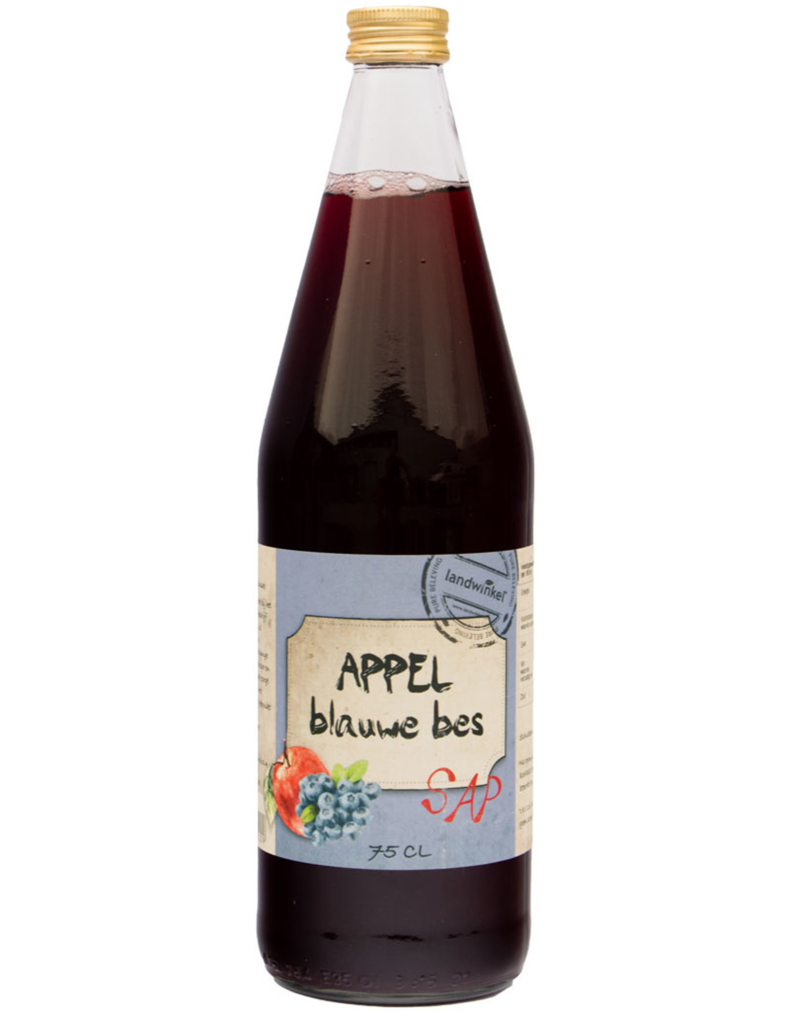 Landwinkel Appel blauwebessensap 0,75 ltr