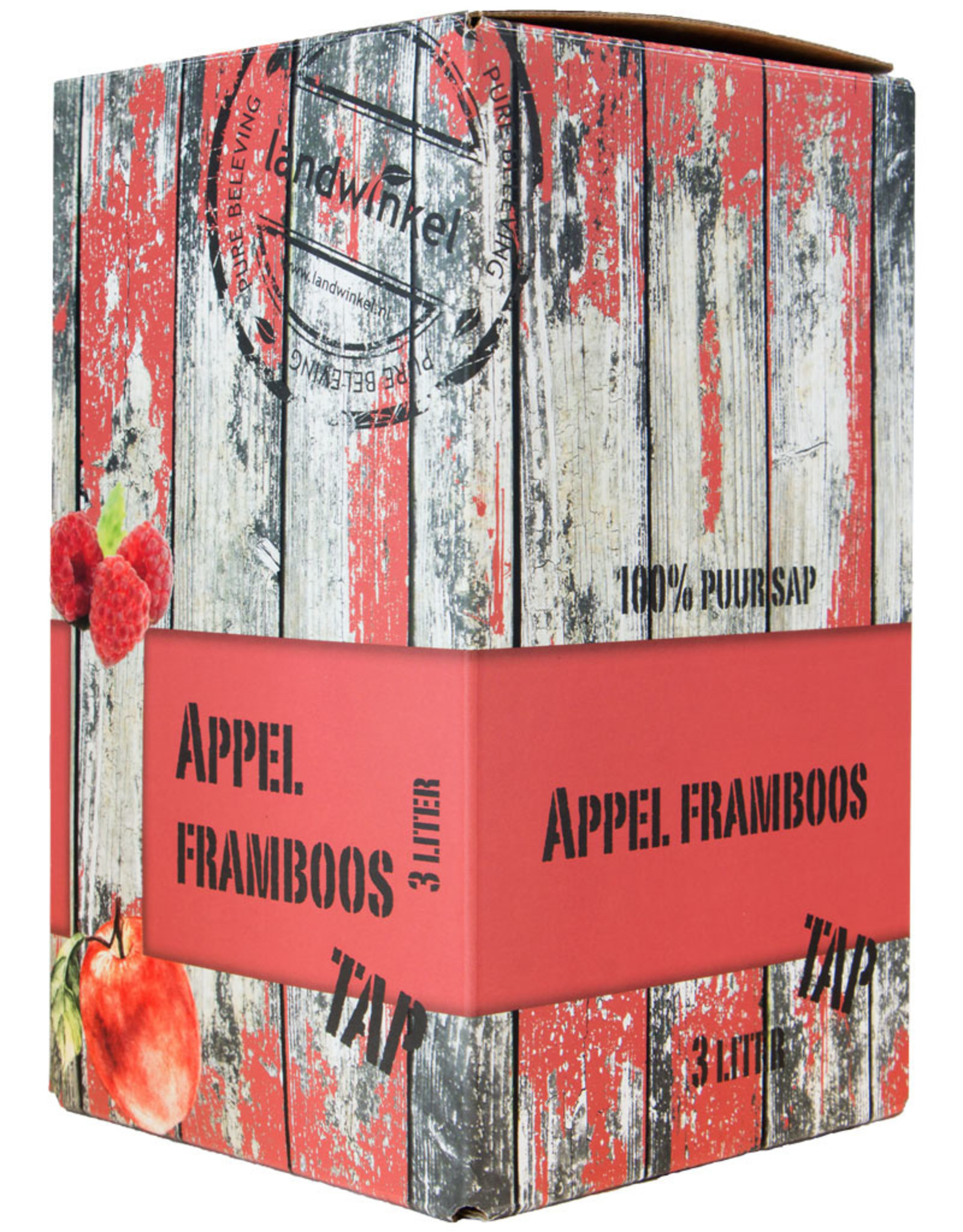 Landwinkel Appeltap sap appel Framboos 3 ltr