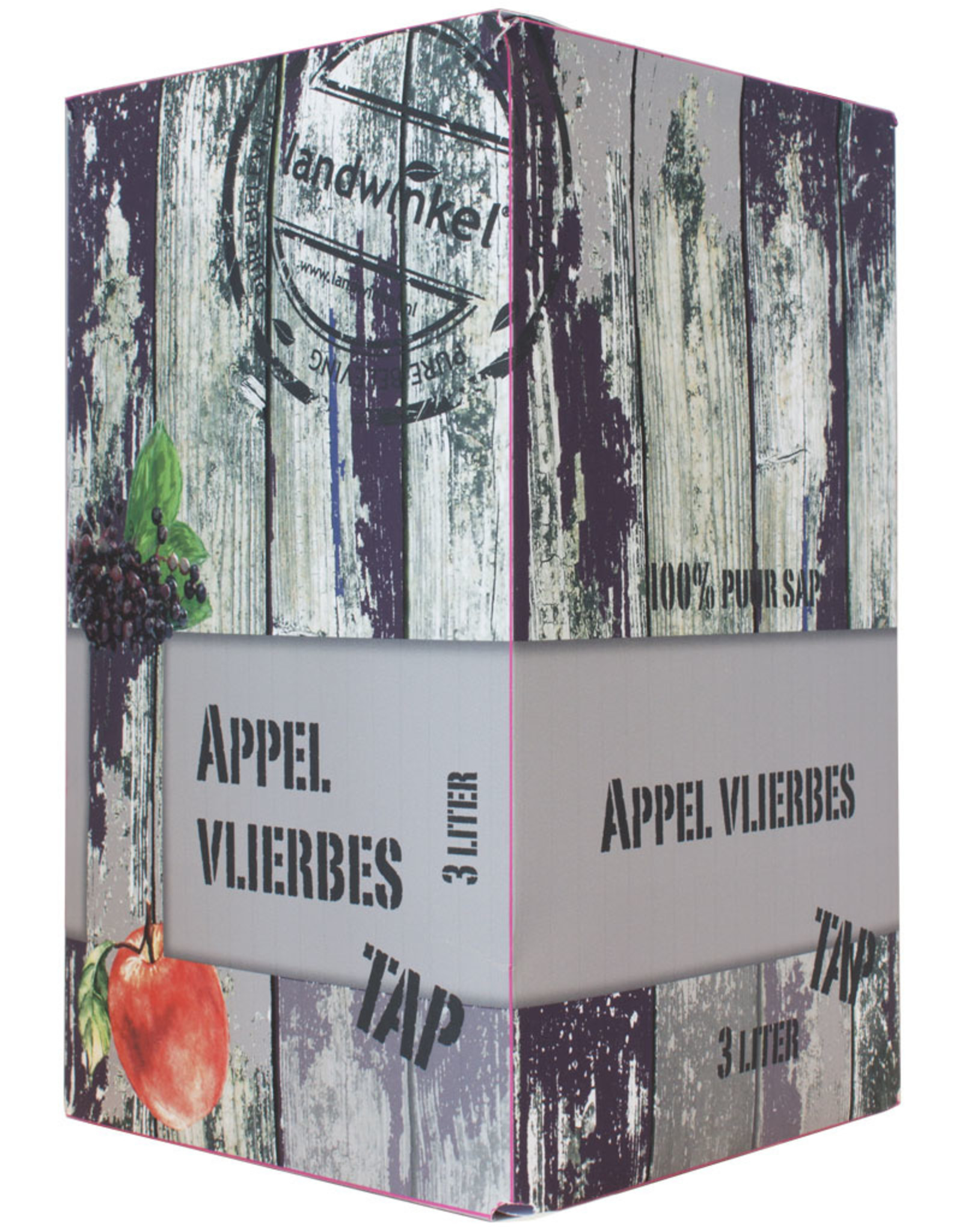 Landwinkel Appeltap sap appel Vlierbes 3 ltr