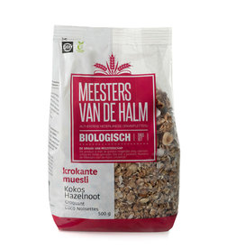 De Halm Muesli kokos krokant (hazelnoot) 500 gr