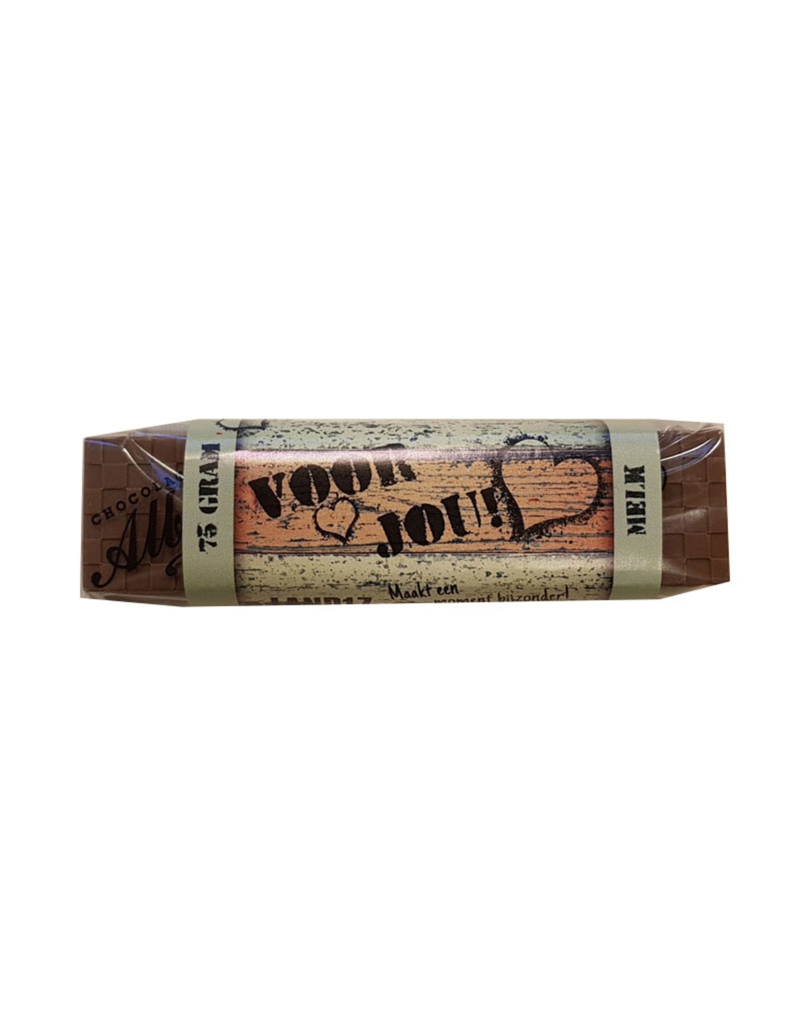 Landwinkel Chocolade reep Volle melk (Voor Jou) 75 gr
