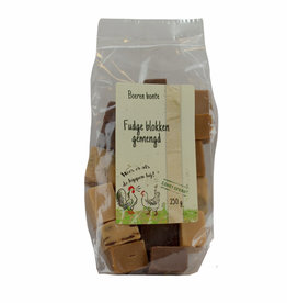 Landwinkel Boeren bonte fudge blokken gemengd 200 gr