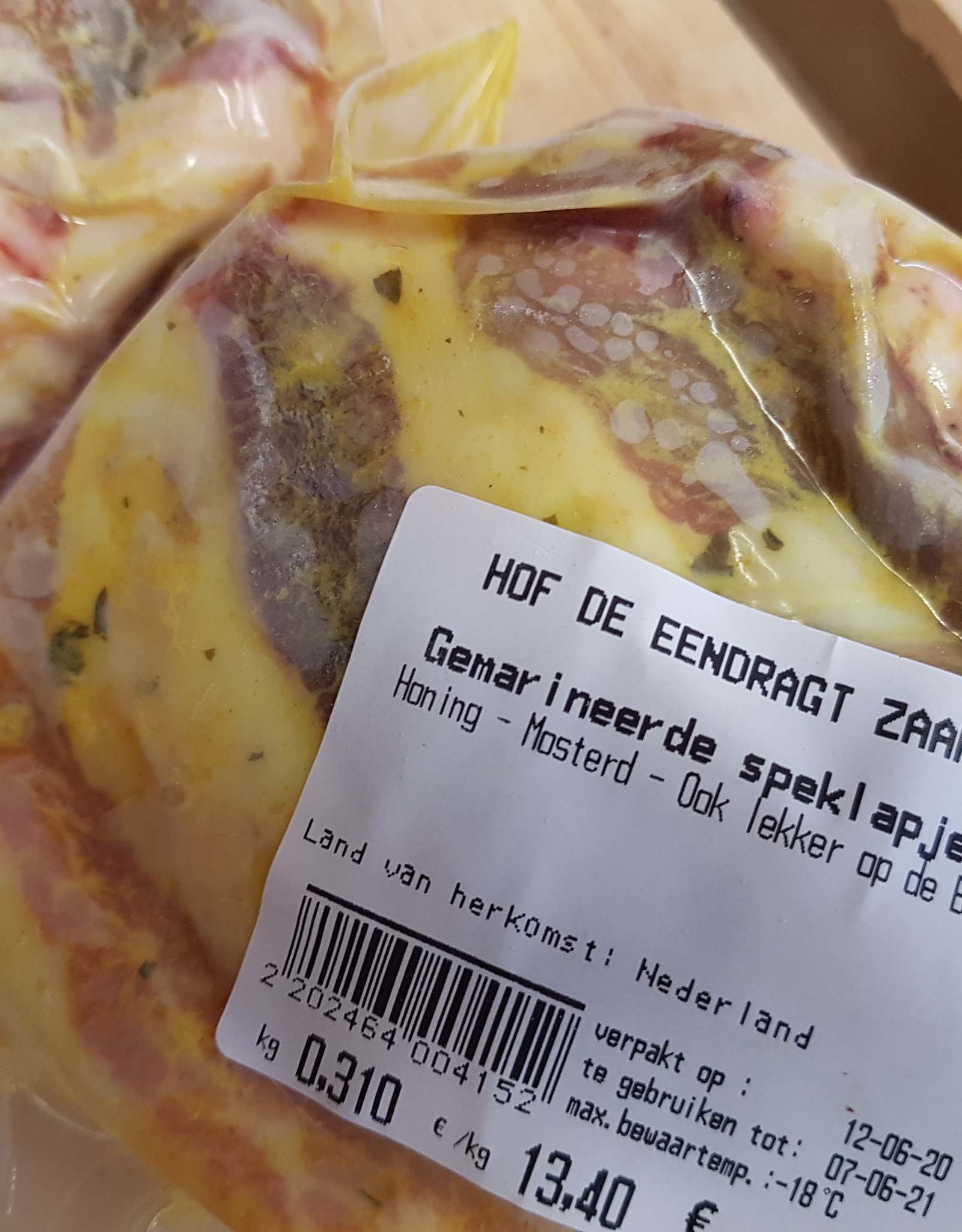 Speklappen (diepvries) per 300 g