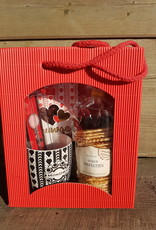 Lief rood tasje met venstertje