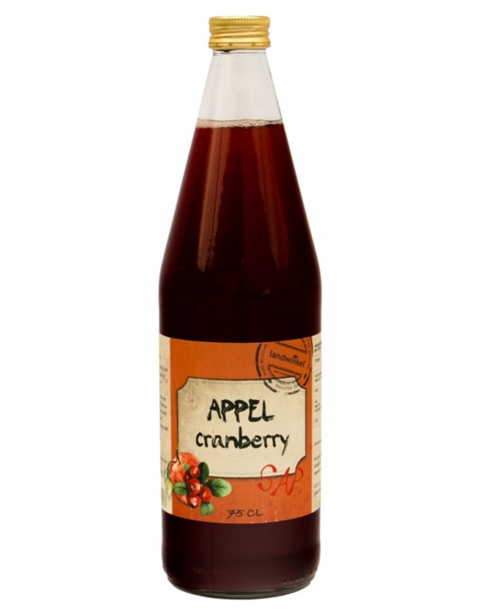 Landwinkel Appel-cranbery sap 0,75 ltr