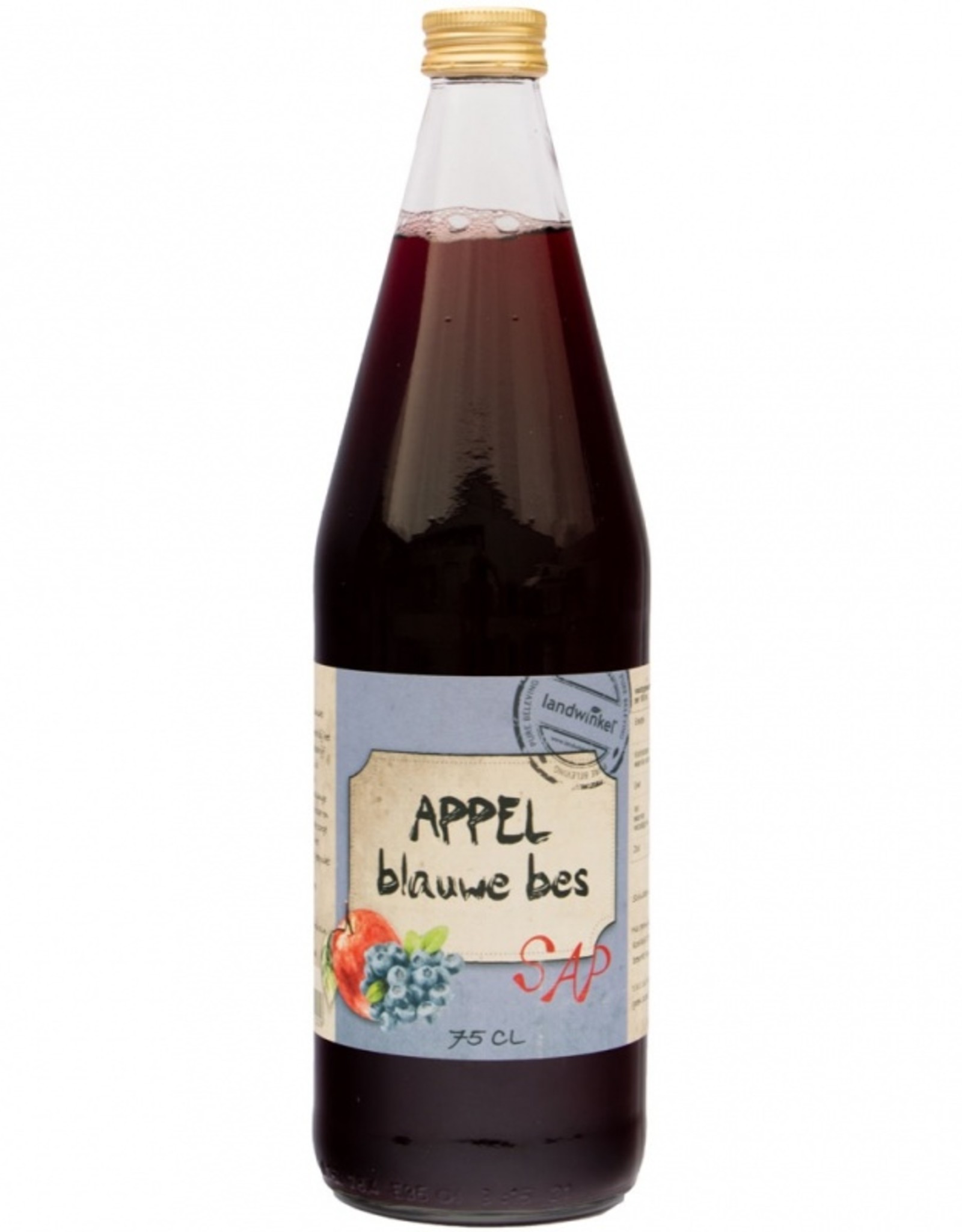 Landwinkel Appel-blauwe bes sap 0,75 ltr