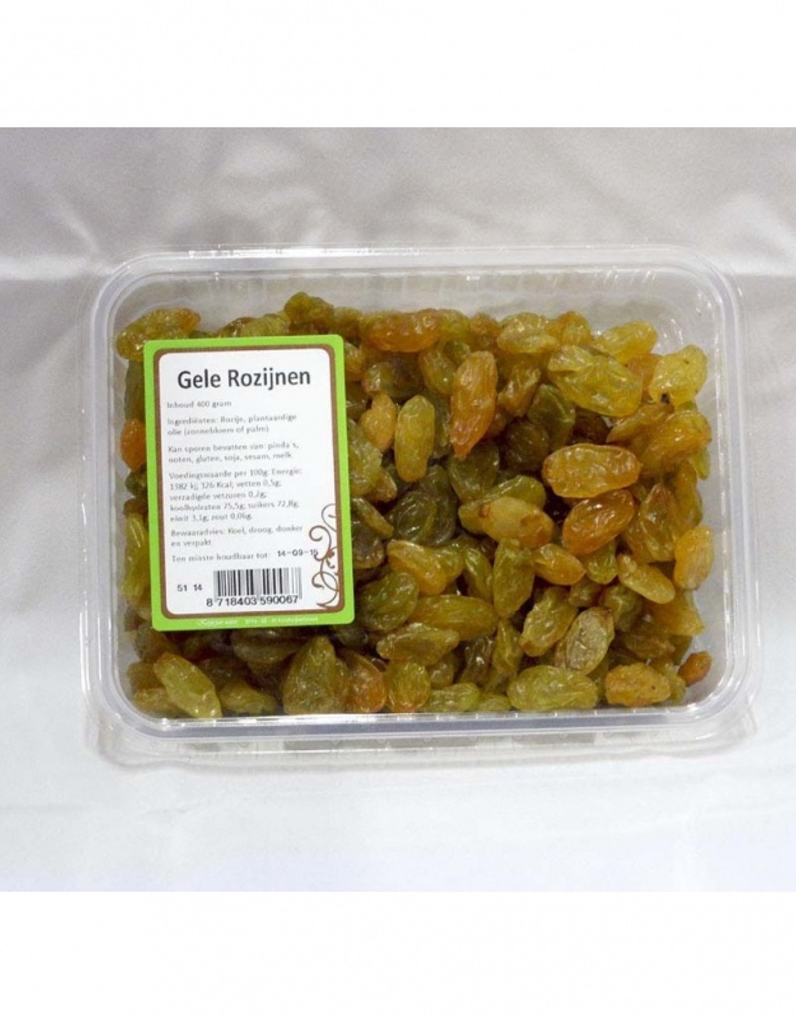 Rozijnen geel per bakje 400 gr
