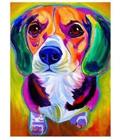 Diamond Painting 30 x 20 cm - terrier hond  - y1-2087