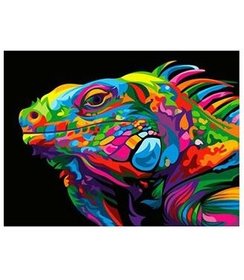 Diamond Painting 40 x 30 cm - kameleon - y1-5785 - vierkante steentjes -