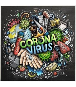 Diamond Painting 40 x 40 cm corona virus y1-6368 - vierkante steentjes -