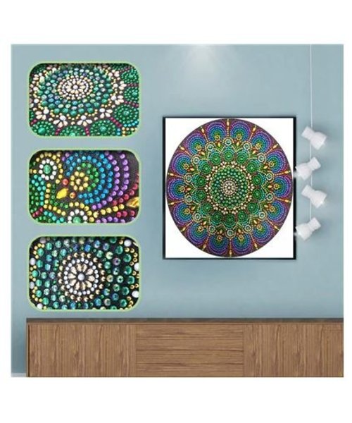 basetrade Diamond Painting 30 x 30 cm -  mandala - R8351 - glittersteentjes