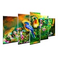 basetrade Diamond Painting - Vijfluik -vogels F2824 - vierkante steentjes