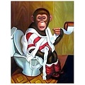 basetrade Diamond Painting 25 x 20 cm - Aap wc - vierkante steentjes