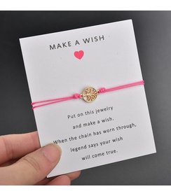Make a Wish - Geluk armbandje - Vriendschap  - Liefde - Kado idee