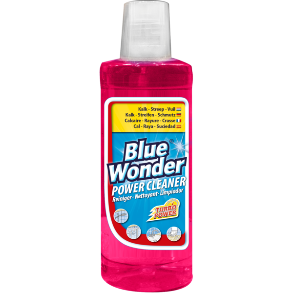 Blue Wonder Blue Wonder Power Cleaner Sanitair-reiniger met Dop 12x 750 ml omdoos