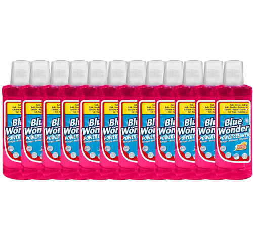 Blue Wonder Blue Wonder Power Cleaner Sanitair-reiniger met Dop 12x 750 ml omdoos