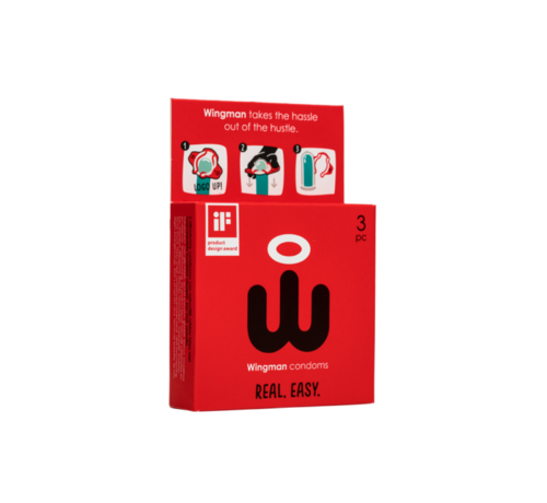 Wingman Wingman Condoms Real Easy - 3 pack 56 mm single