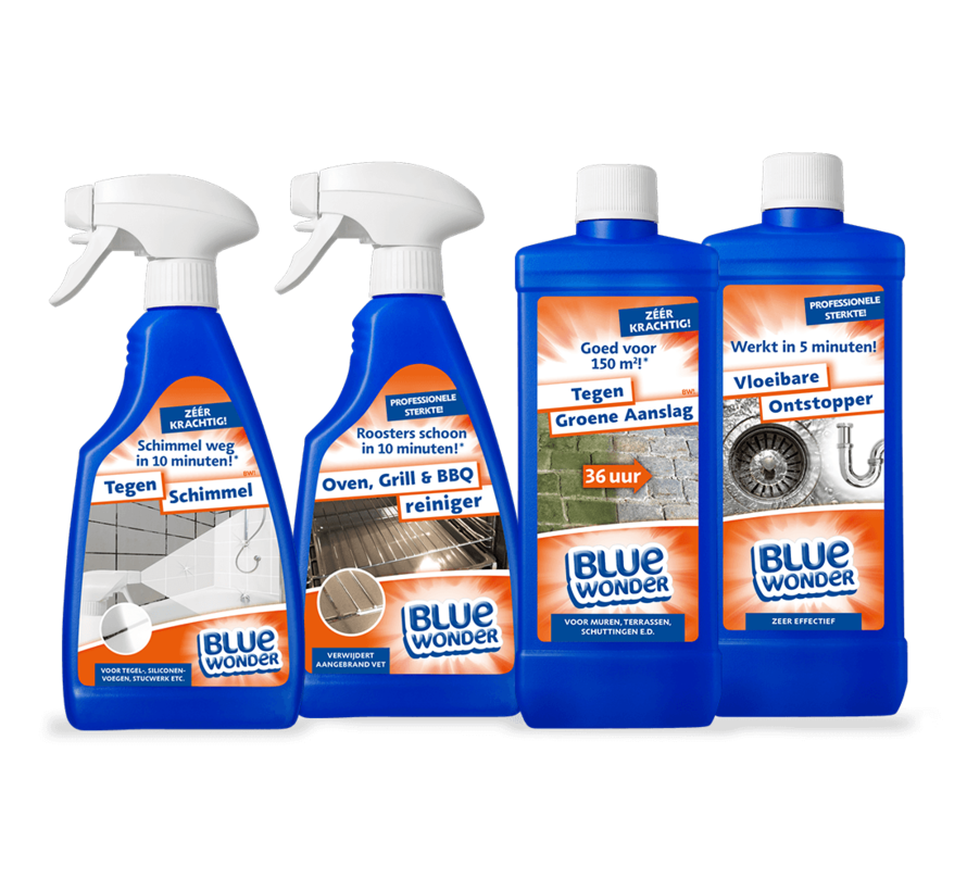 Blue Wonder Tegen Schimmel Speciaalreiniger Voordeelverpakking - 6x 500 ml spray flex omdoos (3 L)