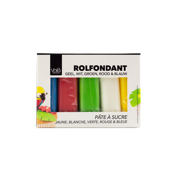 VOILA Home Bakery Voila Rolfondant Assortiment  Multipack Verschillende Kleuren  (5x 100 gr.)