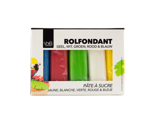 VOILA Home Bakery Voila Rolfondant Assortiment  Multipack Verschillende Kleuren  (5x 100 gr.)