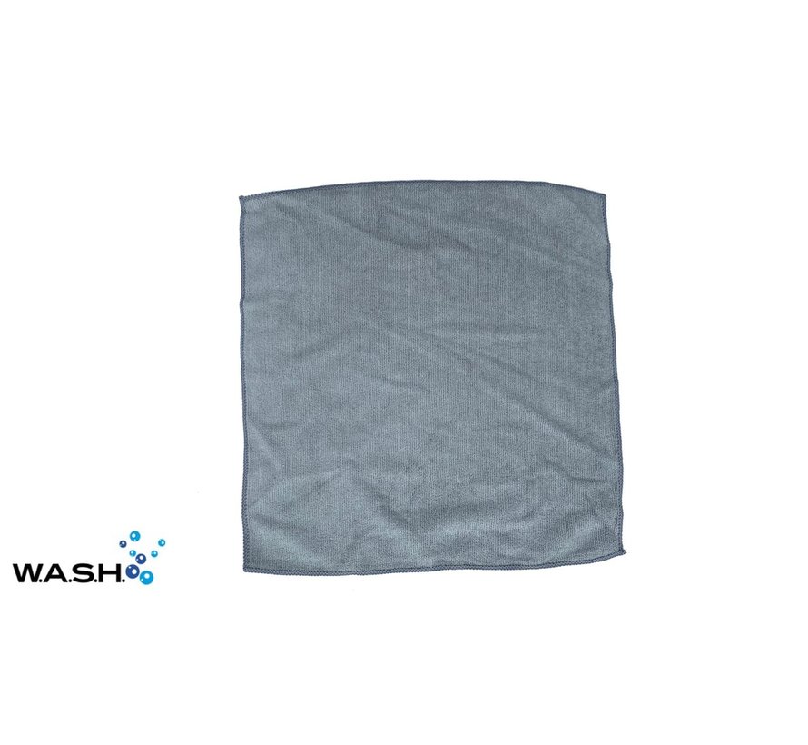 W.A.S.H. Poetsdoek - Microvezeldoek Grijs - 40 x 40 cm - 12-Pack