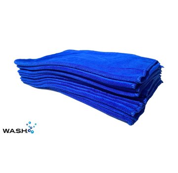 W.A.S.H. W.A.S.H. Auto Poetsdoek Premium - Microvezeldoek Blauw - 60 x 40 cm - 12-Pack