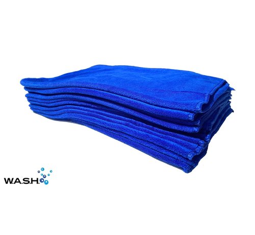 W.A.S.H. W.A.S.H. PREMIUM POETSDOEK  Microfiber Stof Blauw 60x40 cm - 12x  pakket