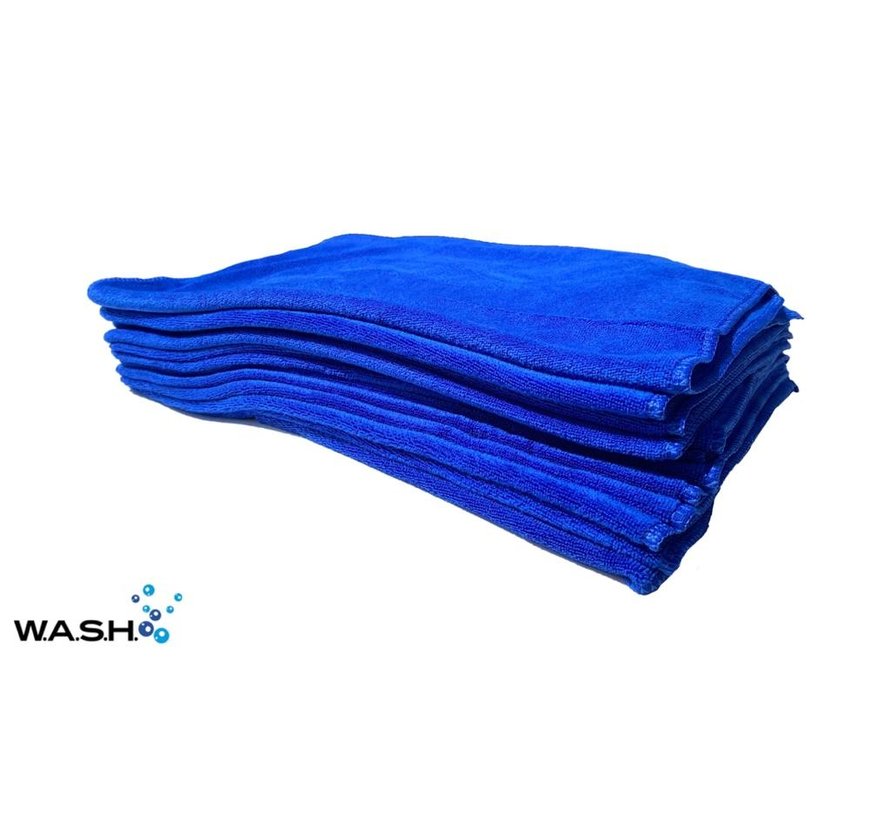 W.A.S.H. PREMIUM POETSDOEK  Microfiber Stof Blauw 60x40 cm - 1 stuk