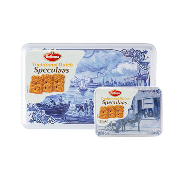 Hellema Hellema Spiced Cookies in Delft blue can - 415 gram