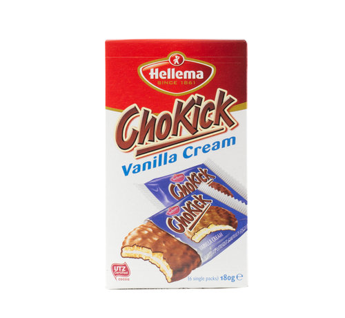 Hellema HELLEMA ChoKick Vanilla Cream Cookies - 180 grams pack