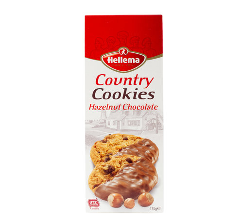 Hellema Hellema Country Koekjes Hazelnoot Chocolade - 175 gram