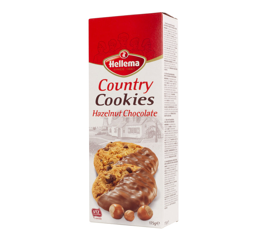 HELLEMA COUNTRY Cookies Hazelnut chocolate - 175 grams pack