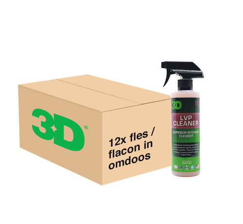 3D PRODUCTS 3D LVP Cleaner Superior Interior Cleaner - 16 oz / 473 ml - 12x Spray Fles -  grootverpakking