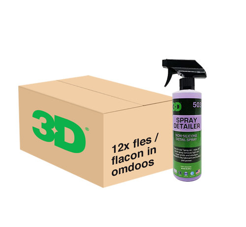 3D PRODUCTS 3D Spray Detailer - 16 oz / 473 ml - 12x Spray Fles - grootverpakking