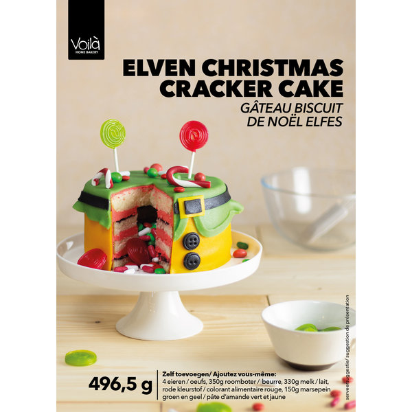 VOILA Home Bakery Voila Home Bakery Elf Christmas Cracker Cake Taartset