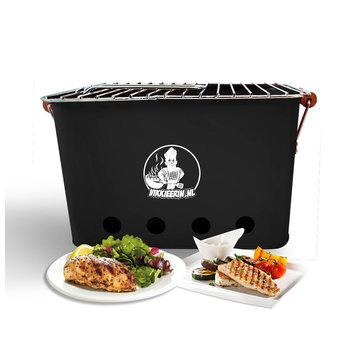 VIKKIEERIN.NL Vikkieerin.nl - Portable Charcoal BBQ -  square - black