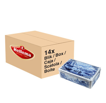 Hellema Hellema Speculaas en boîte Delft Blue - 14 x 415 grammes grand emballage