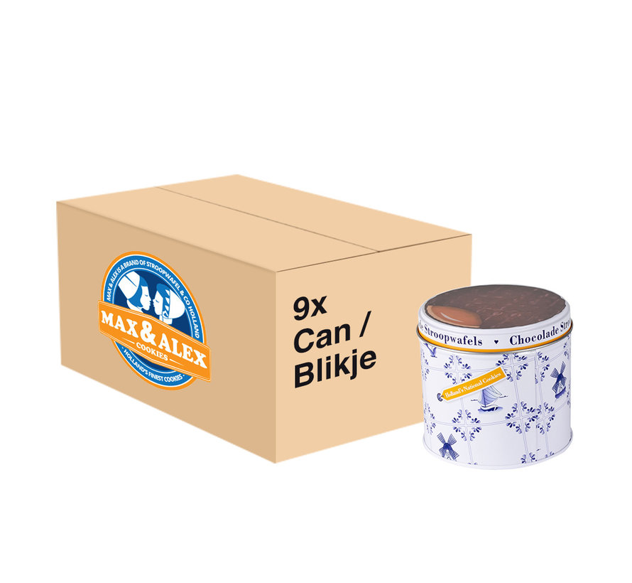Max & Alex Chocolat Sirop Gaufres en conserve (270 gramme) 9x - carton principal
