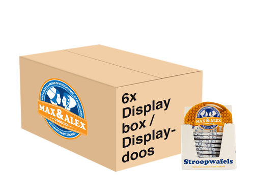 Max & Alex Single Packed Sirup Waffle SRP display (10x 31,5 gram) 6x - master carton