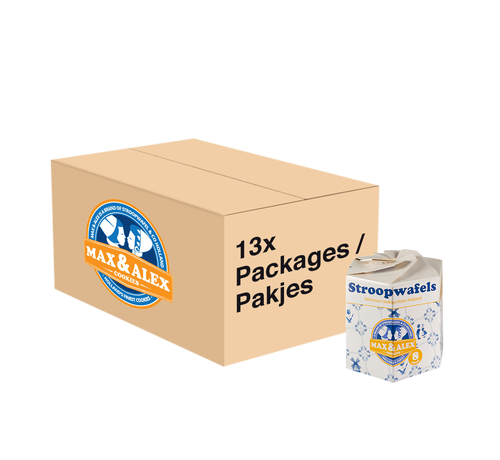 Max & Alex Stroopwafels - 250 gram - Hexa verpakking 13x - omdoos