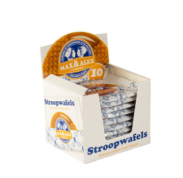 Max & Alex Single Packed Sirup Waffle - SRP display (10x 31,5 gram)