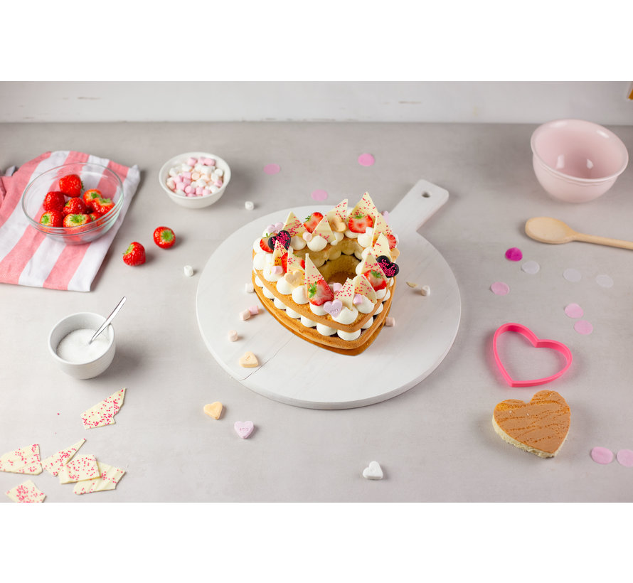 Voila Home Bakery Fetes de Meres Gateau en Forme de Coeur ensemble